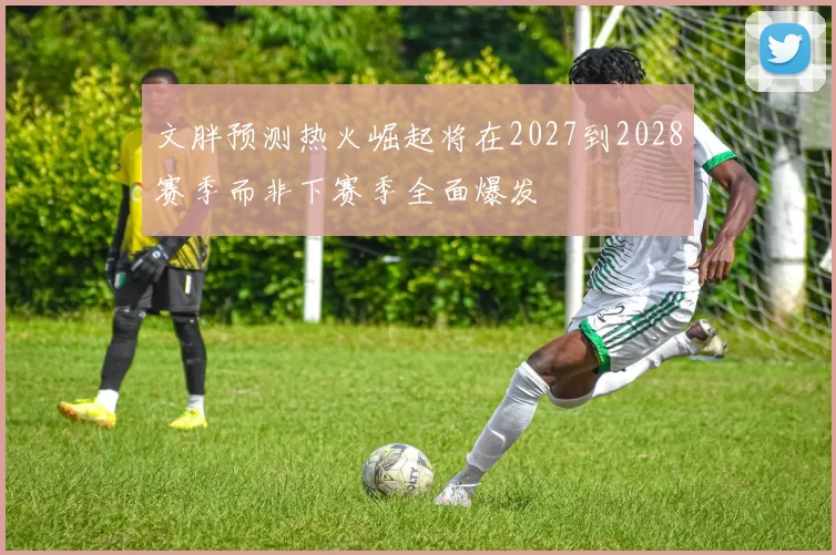 文胖预测热火崛起将在2027到2028赛季而非下赛季全面爆发